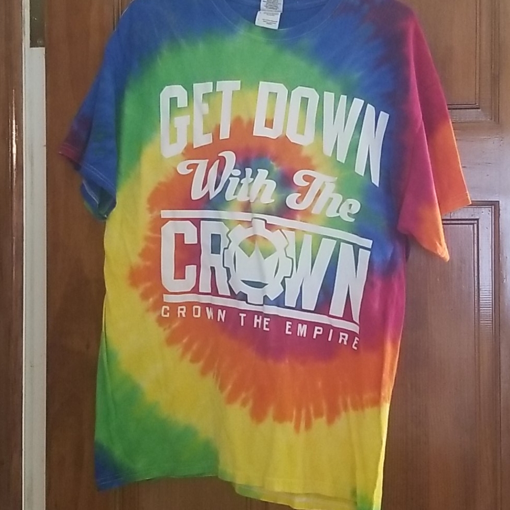 Crown the Empire Concert Rainbow Tie-Dye Tshirt